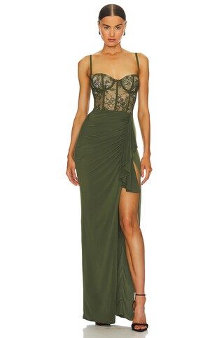 Katie May Willow Gown in Military from Revolve.com | Revolve Clothing (Global)