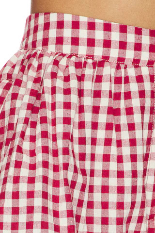 Capri Shorts in Berry Gingham | Revolve Clothing (Global)