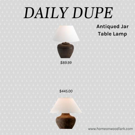 Daily Dupe: Antiqued jar table lamp.  

McGee and Co table lamp.  TjMaxx Soho Living table lamp.  

#LTKhome #LTKfindsunder100 #LTKstyletip