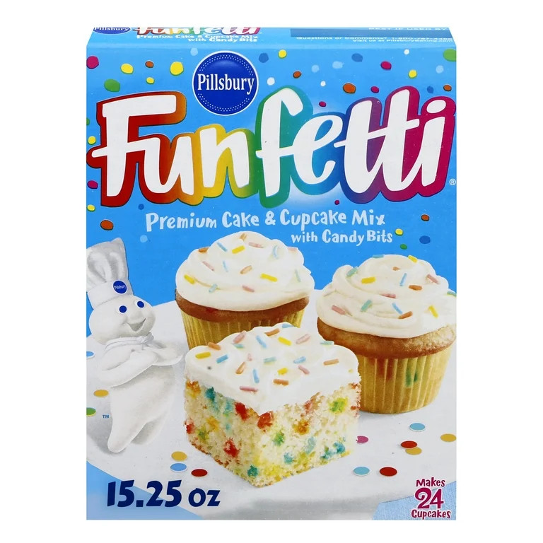 Pillsbury Funfetti Cake Mix with Candy Bits, 15.25 Oz Box | Walmart (US)