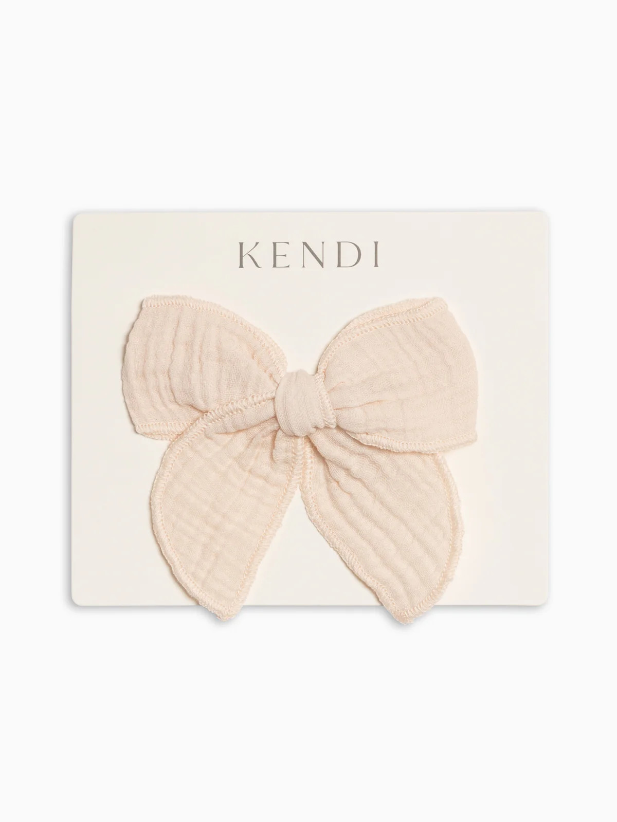 Muslin Bow Clip - Belmont Floral / Shell + Powder | Colored Organics