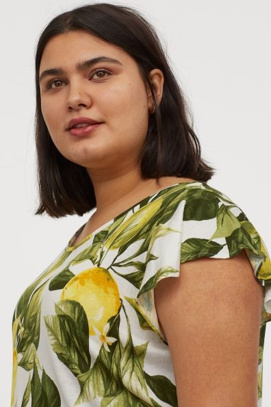 H&M+ Ruffle-sleeved Top | H&M (US + CA)