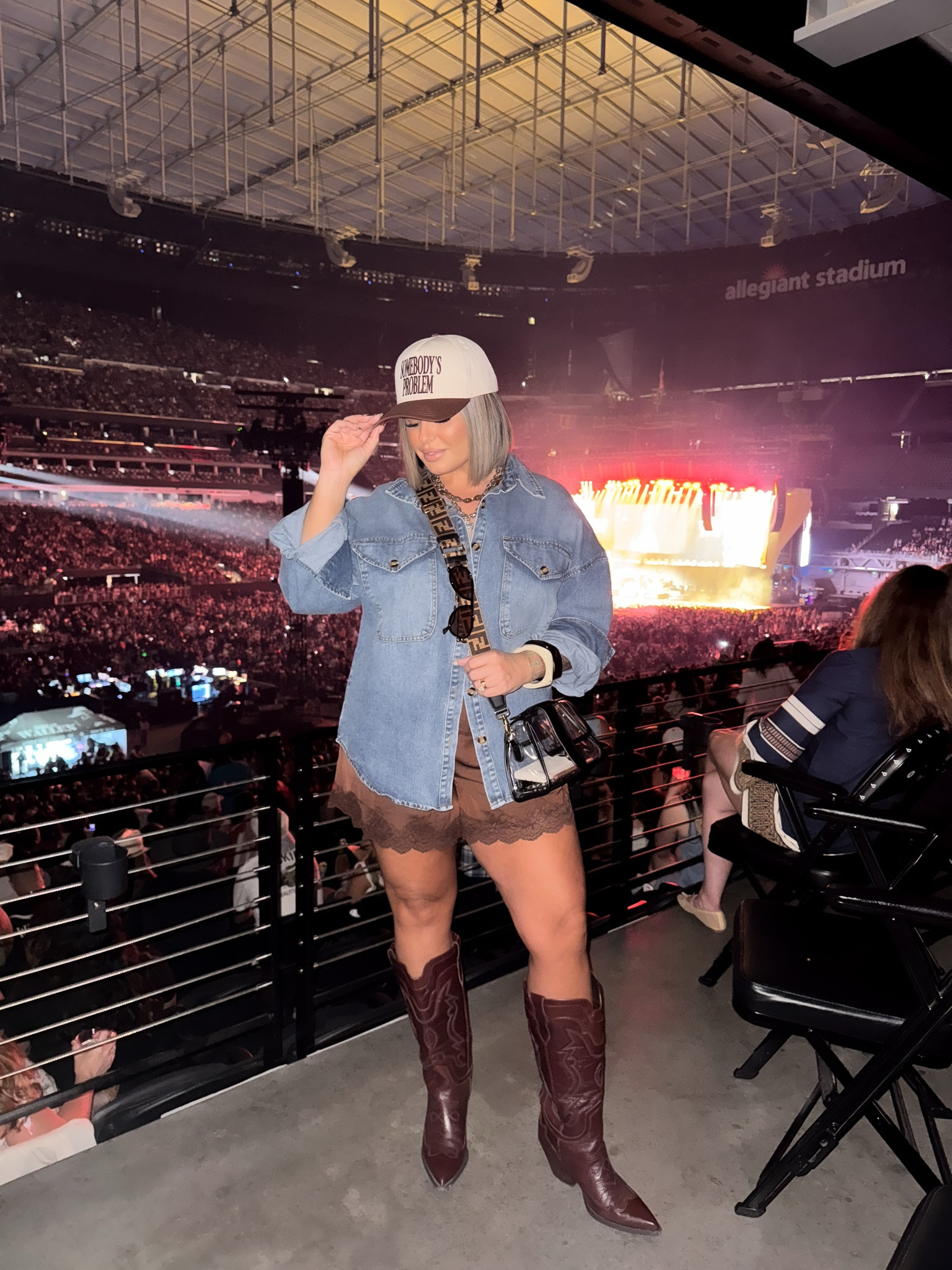 Concert outfit 
Shorts M ( size down if you don’t want them super huge ) 
Top XL 
Boots size up but they are wide calf 


#LTKootd #LTKMidsize