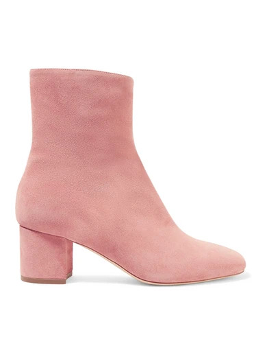 Brother Vellies - Kaya Suede Ankle Boots - Blush | NET-A-PORTER (US)