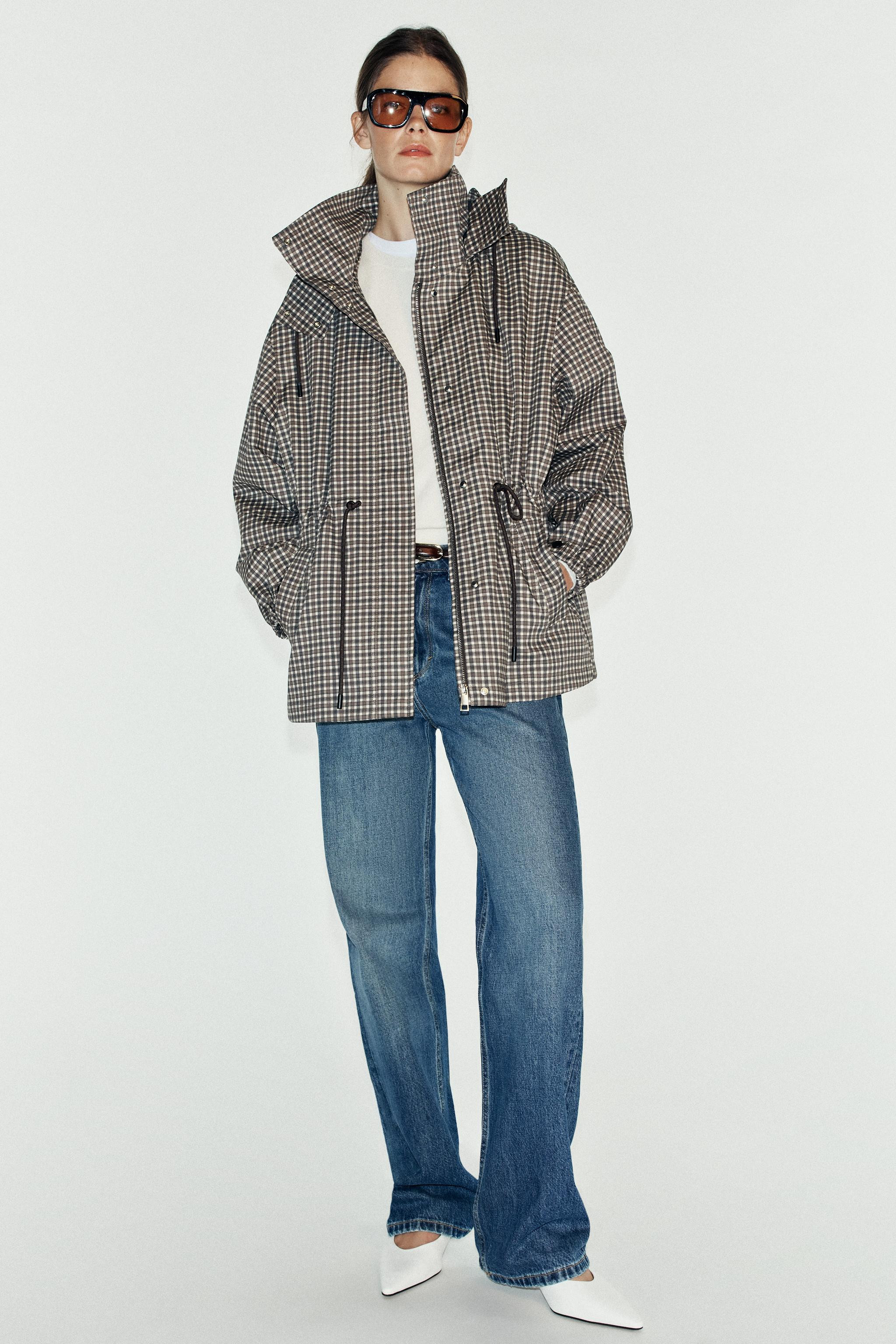 PLAID HOODED JACKET | Zara US