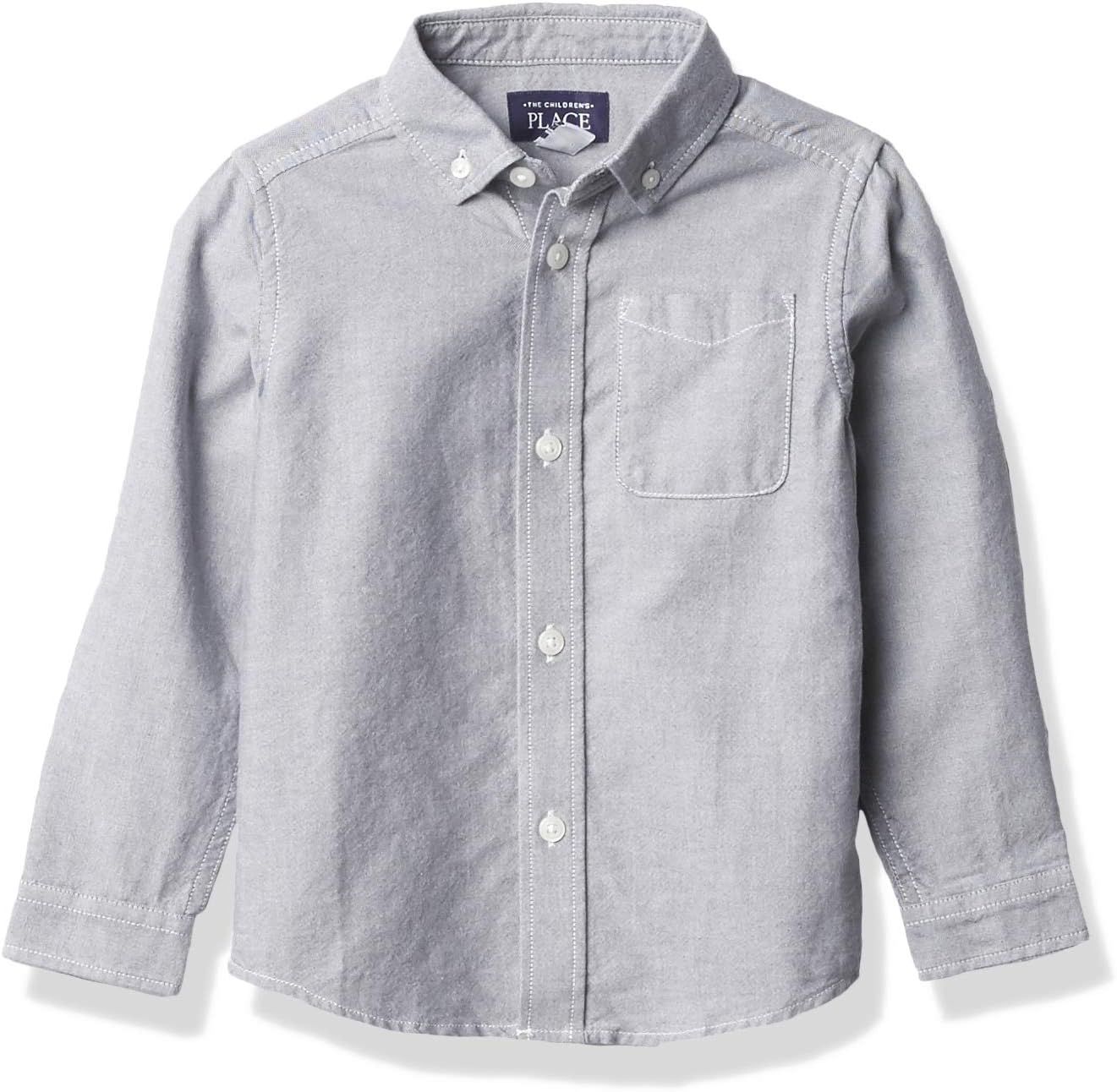 The Children's Place baby boys Long Sleeve Oxford Button Down Shirt | Amazon (US)