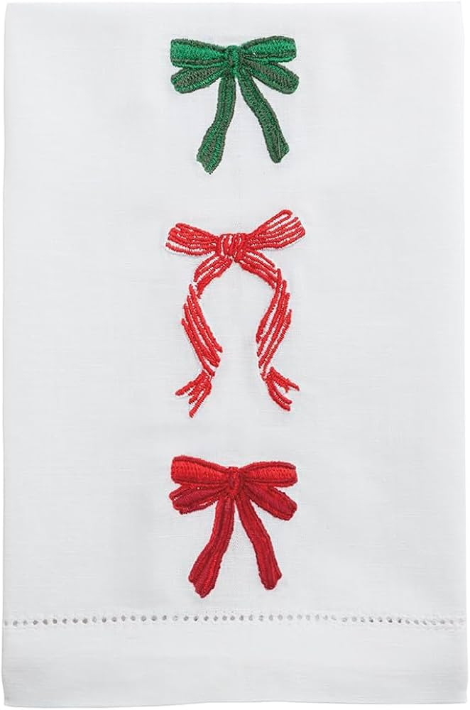 Mud Pie Christmas Three Bows Embroidered Towel | Amazon (US)