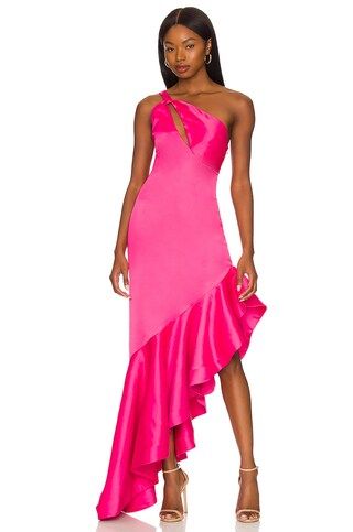Heidi Gown in Berry Pink | Revolve Clothing (Global)