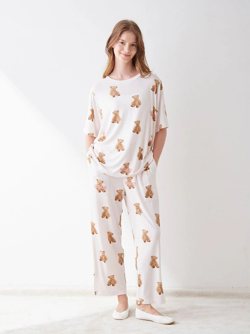 PIQUE Bear Motif Pajama Pants | Gelato Pique