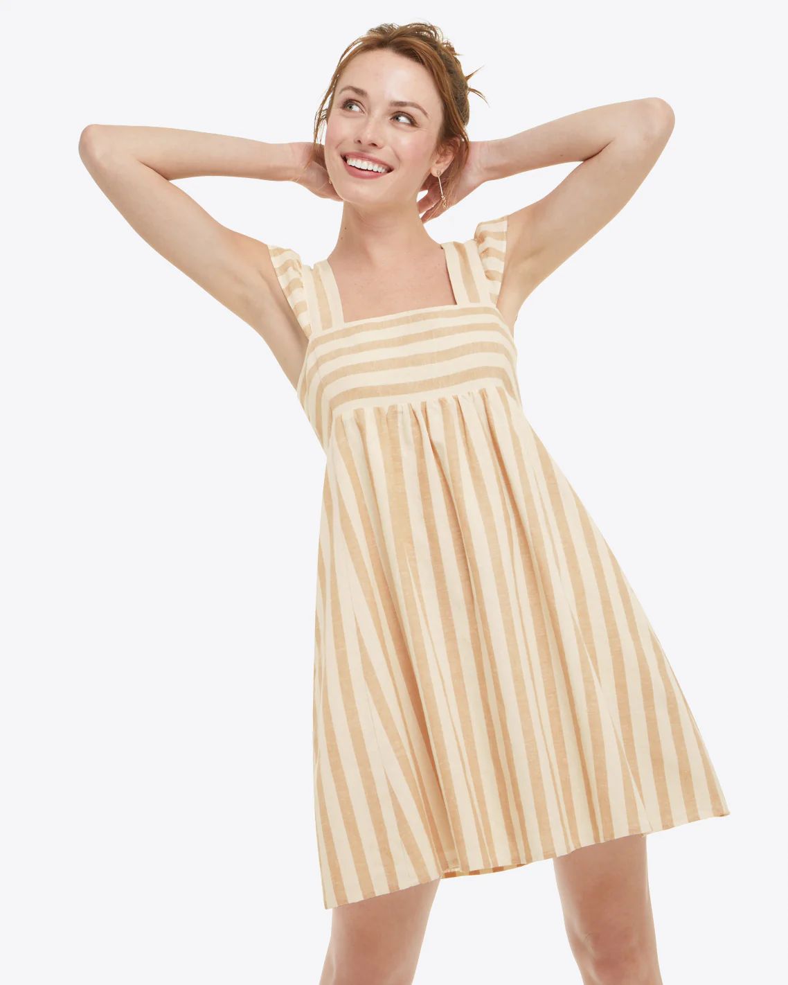 Babydoll Dress in Awning Stripe | Draper James (US)