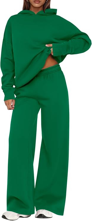 PRETTYGARDEN 2 Piece Lounge Sets for Women Matching Sweatsuits | Oversized Hoodies & Baggy Wide L... | Amazon (US)