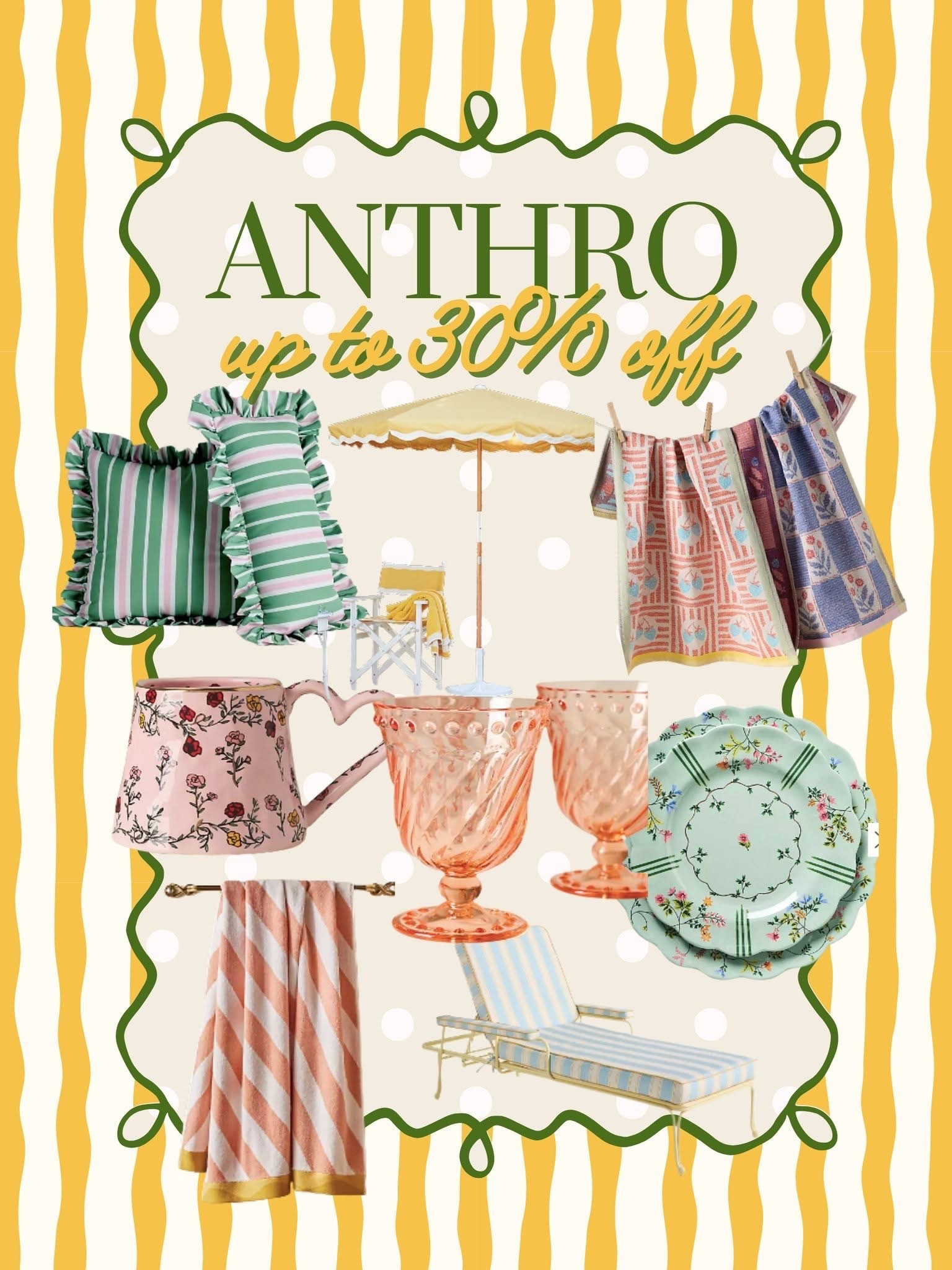 Up to 30% off indoor and outdoor furniture at Anthropologie!! Soooo cute, ready for summertime activities, and al fresco EVERYTHING!

#LTKSeasonal #LTKHome #LTKSaleAlert