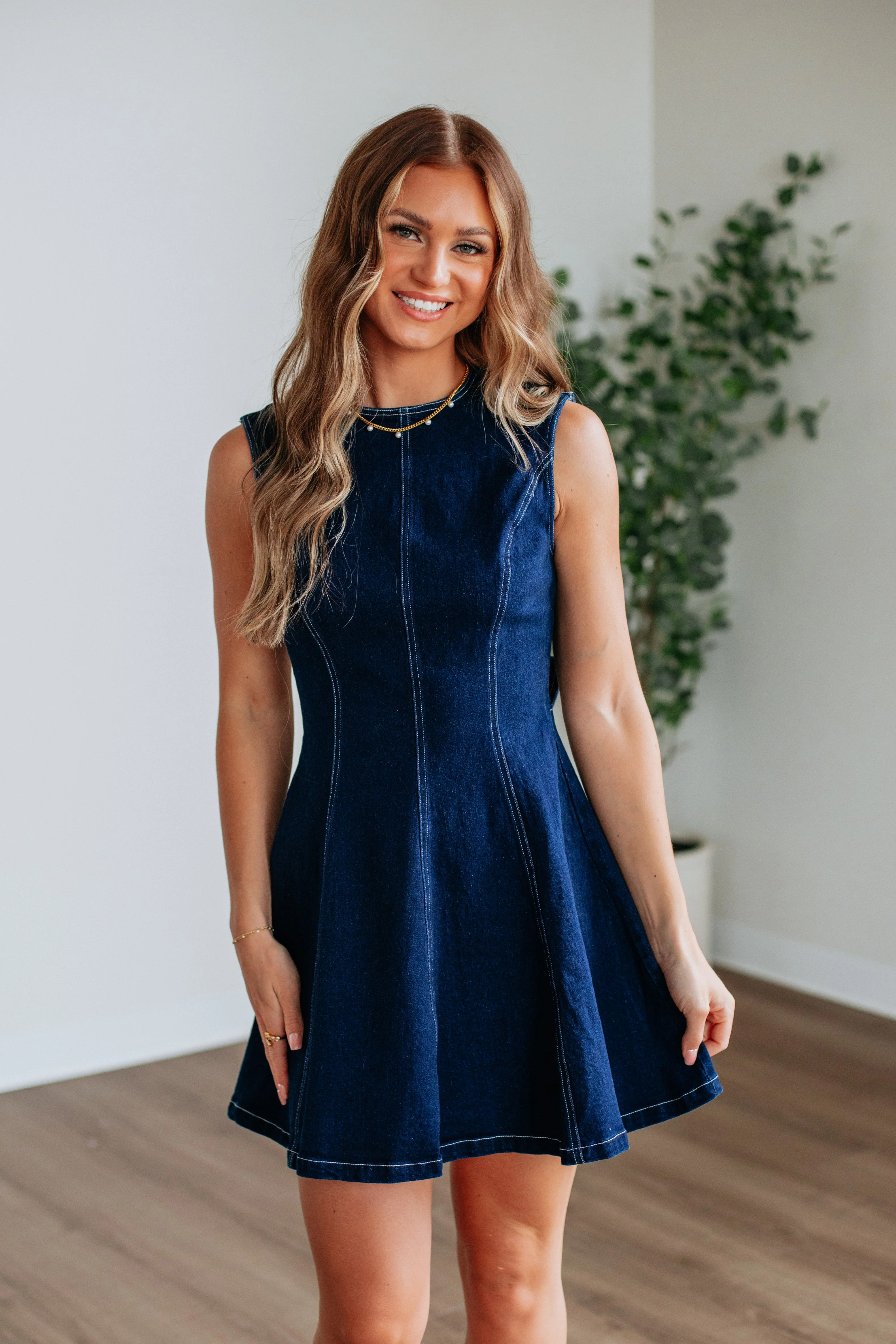 Darbi Denim Dress Dark Wash / Small | Wild Oak Boutique