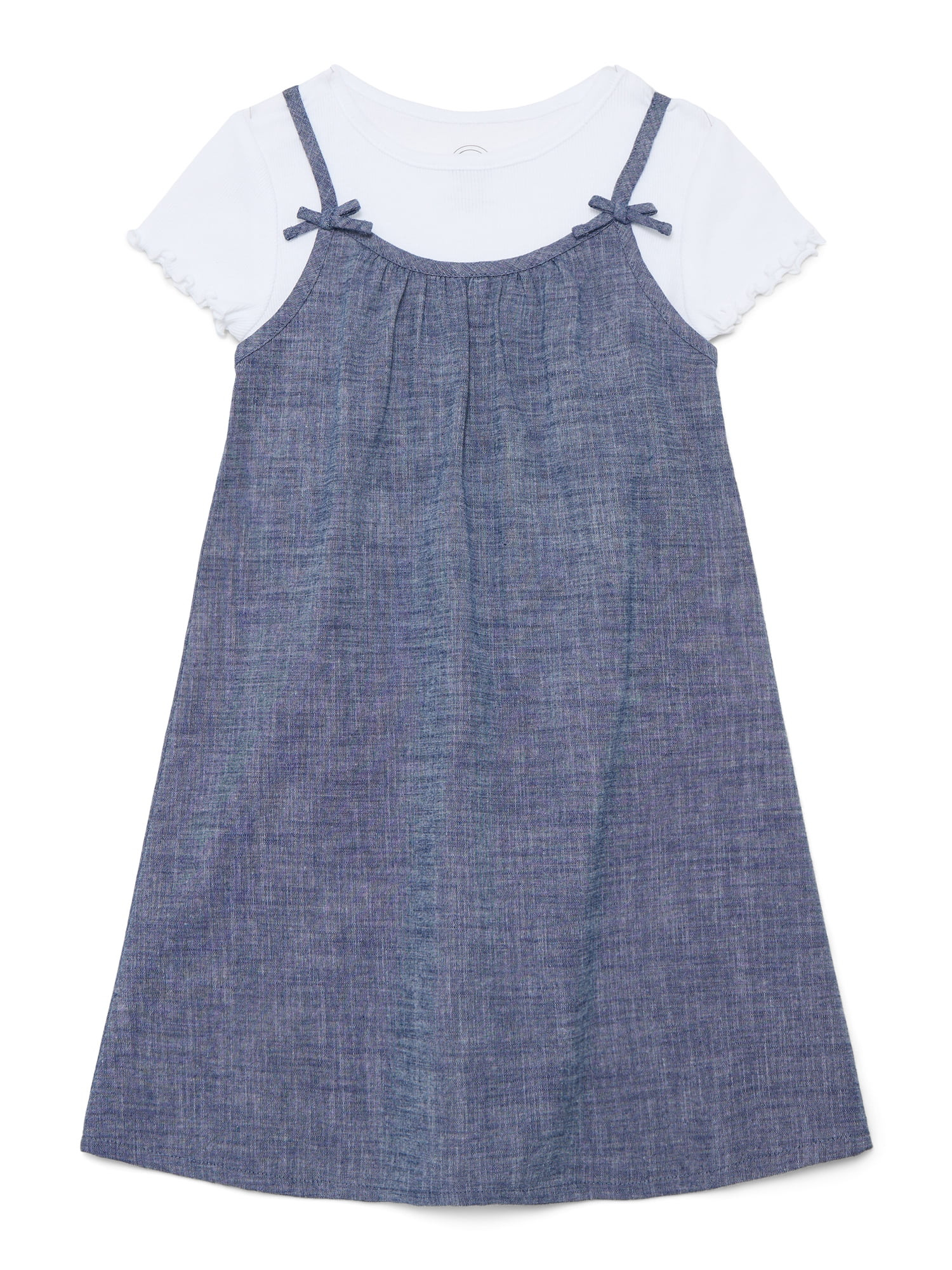 Wonder Nation Girls Cami Dress and Short Sleeve Tee, Sizes 4-18 & Plus | Walmart (US)