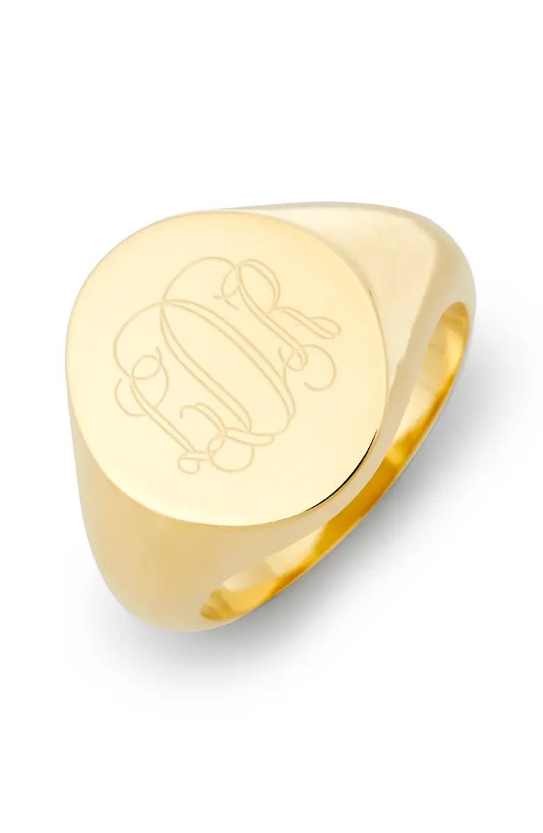 Claire Personalized Monogram Signet Ring | Nordstrom