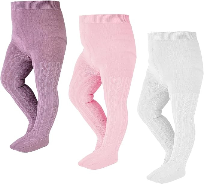 EPEIUS Baby Girl Tights Thick Cable Knit Leggings Stockings Cotton Pantyhose for Newborn Infant T... | Amazon (US)
