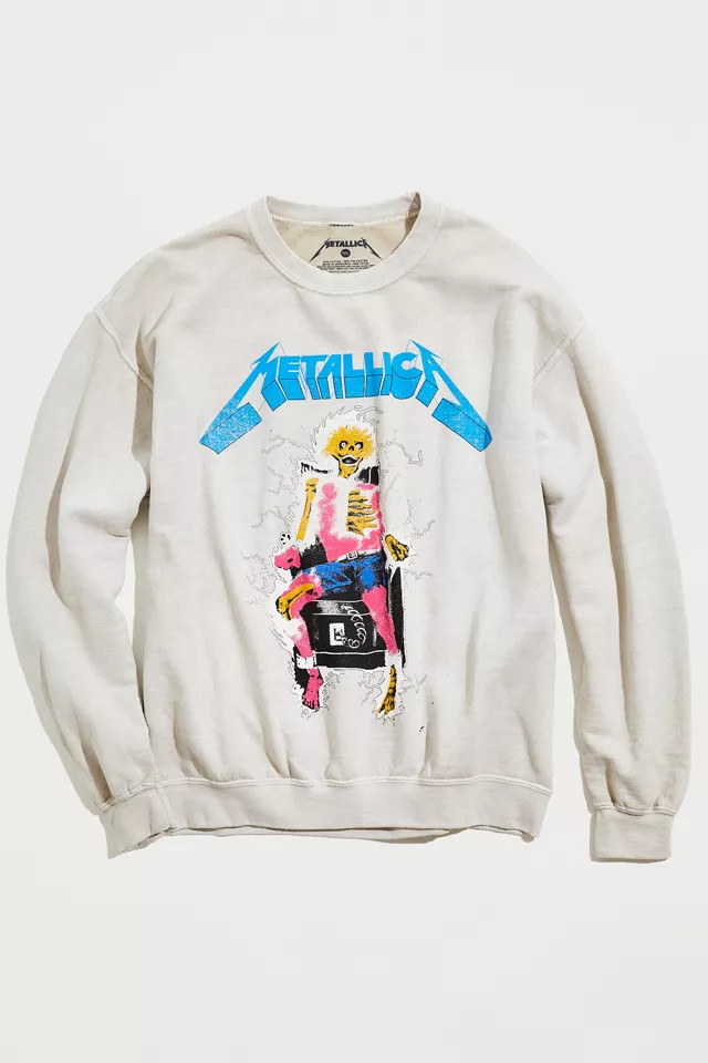 Metallica Vintage Wash Crew Neck Sweatshirt | Urban Outfitters (US and RoW)