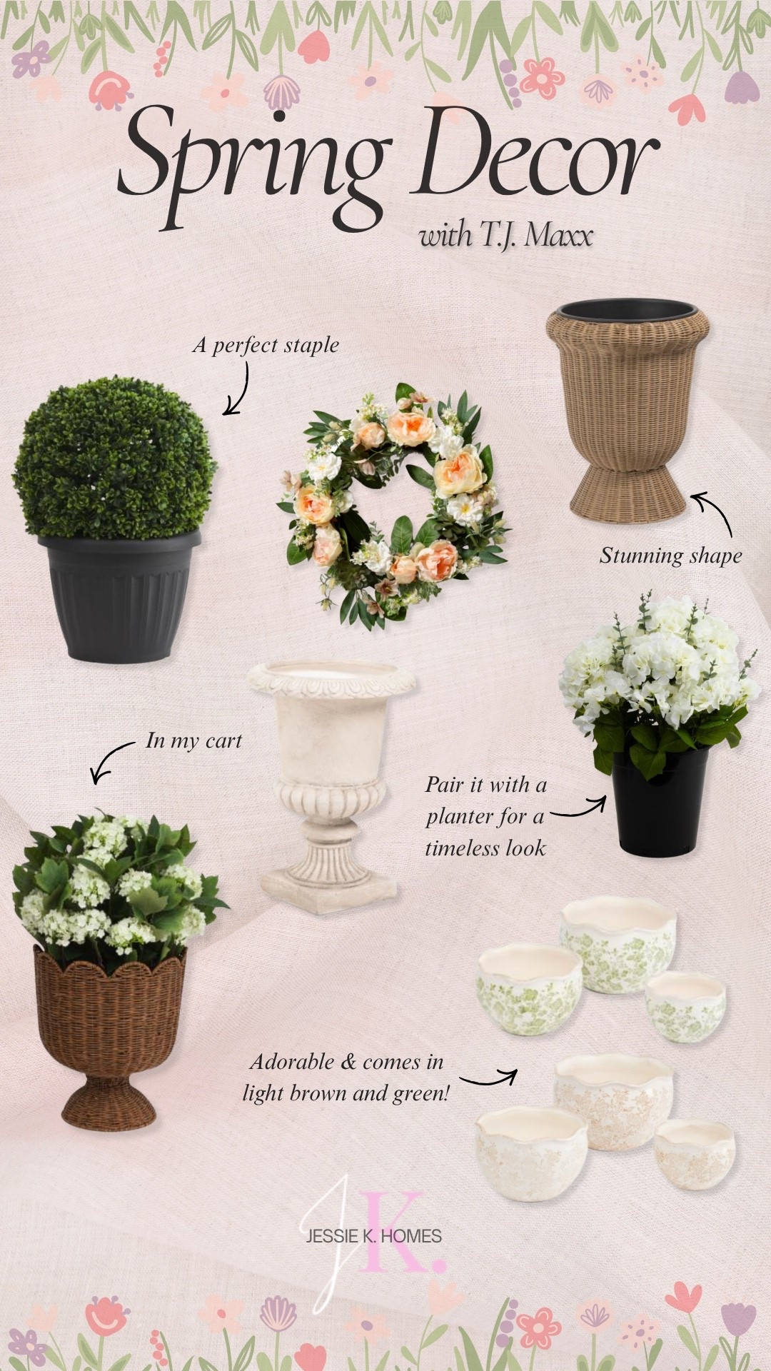 Spring decor with @tjmaxx 💕 💐 

#LTKHome #LTKSeasonal #LTKSaleAlert