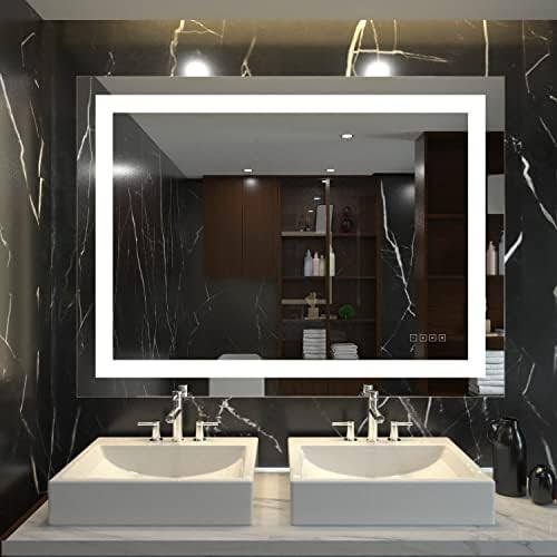 HAUSCHEN HOME 36x48 inch LED Lighted Bathroom Wall Mounted Makeup Vanity Mirror with CRI 95 Adjus... | Amazon (US)