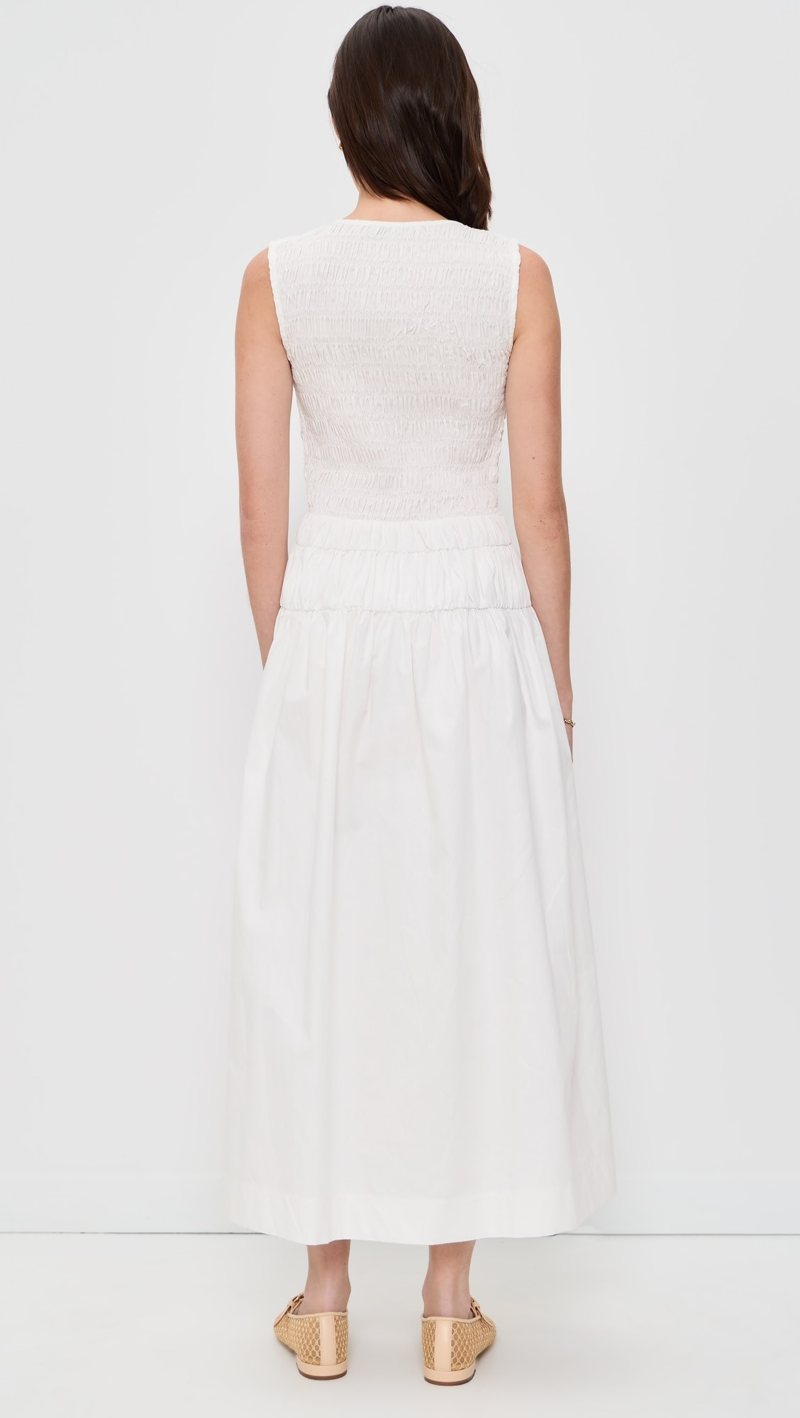 Smocked Shirred Midi Dress | Shopbop