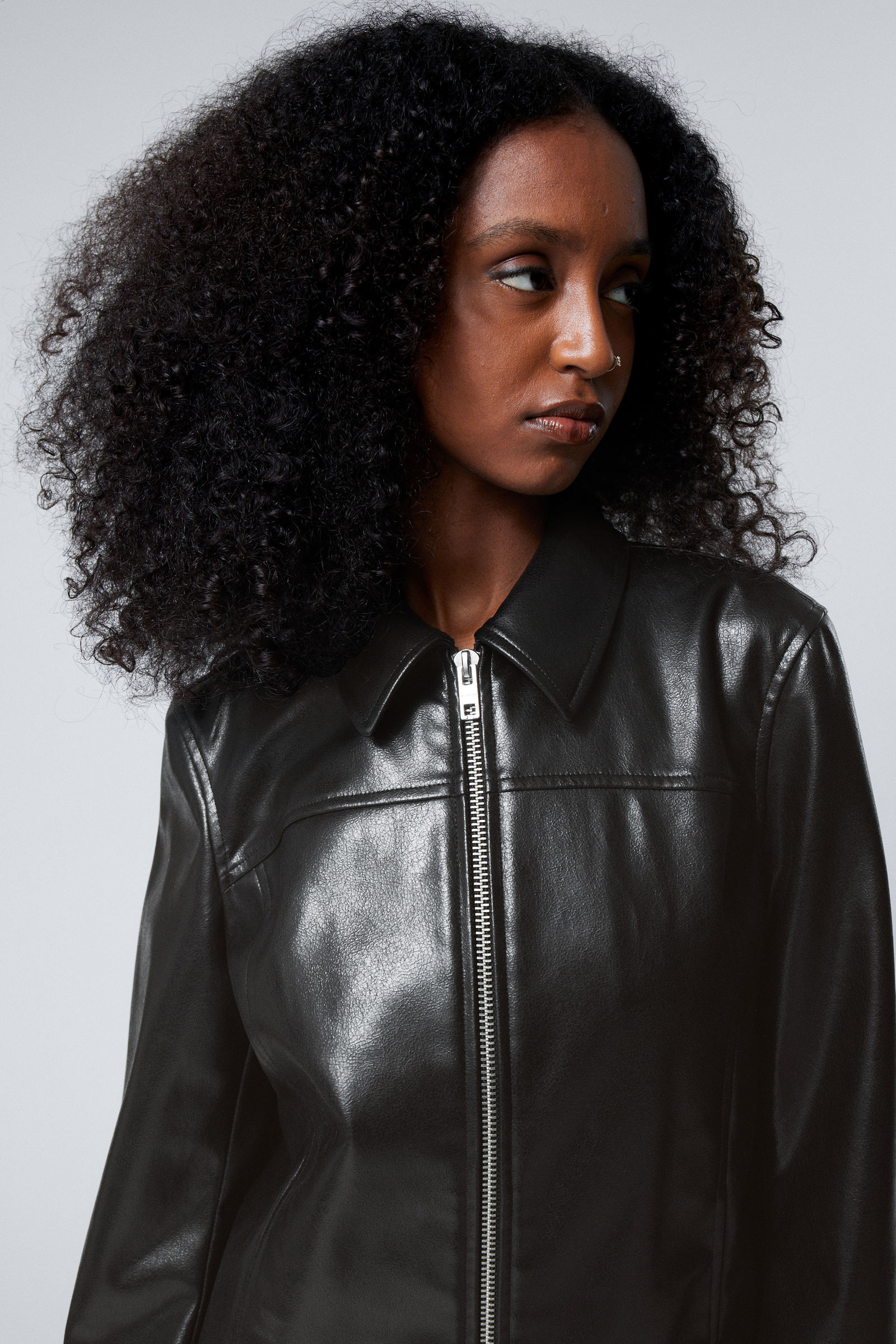 Regular Fit Faux Leather Jacket | Weekday