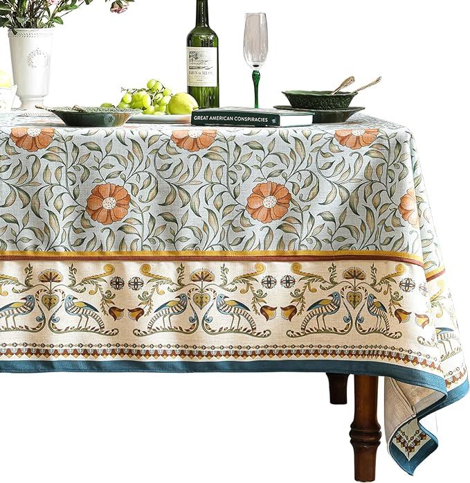 patdrea Designer French Linen Table Cloth Rectangle for Tables,Italian Floral Tablecloth,Provenca... | Amazon (US)