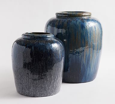Rustic Blue Vases | Pottery Barn (US)