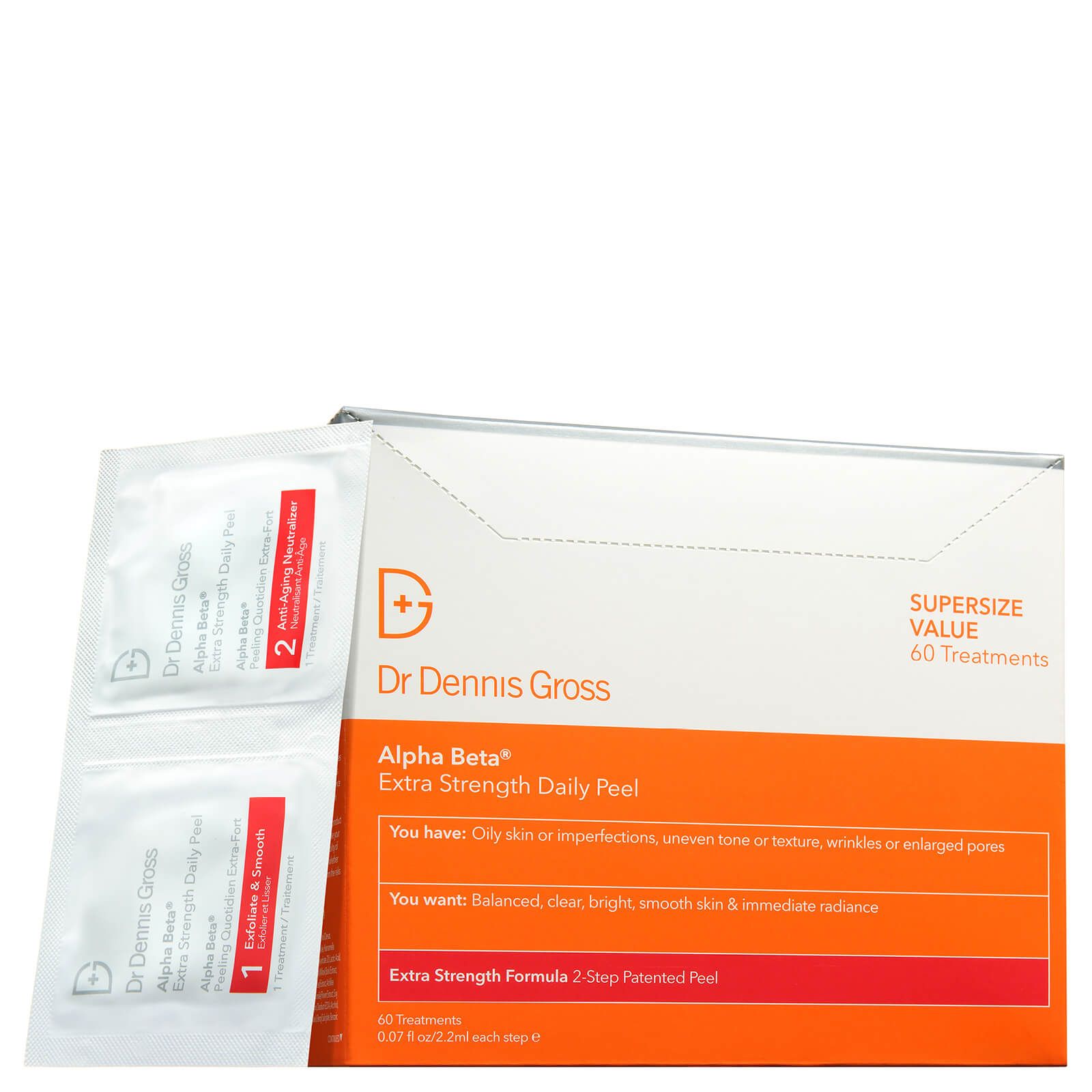 Dr Dennis Gross Skincare Alpha Beta Extra Strength Daily Peel (Pack of 60, Worth $204) | Skinstore