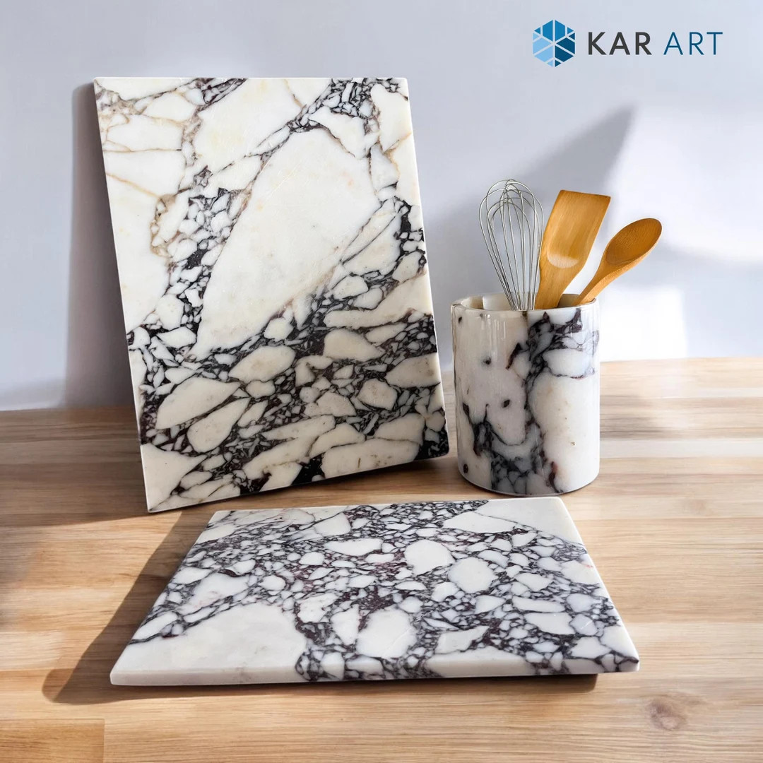 Calacatta Viola Marble Tray, Marble Cutting Board, Cheese Board, Decorative Tray, Marble Serving ... | Etsy (US)