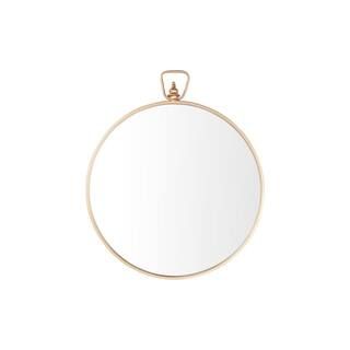 StyleWell Medium Round Gold Classic Accent Mirror with Handle (28 in. Diameter) 17MJ0173-777 - Th... | The Home Depot