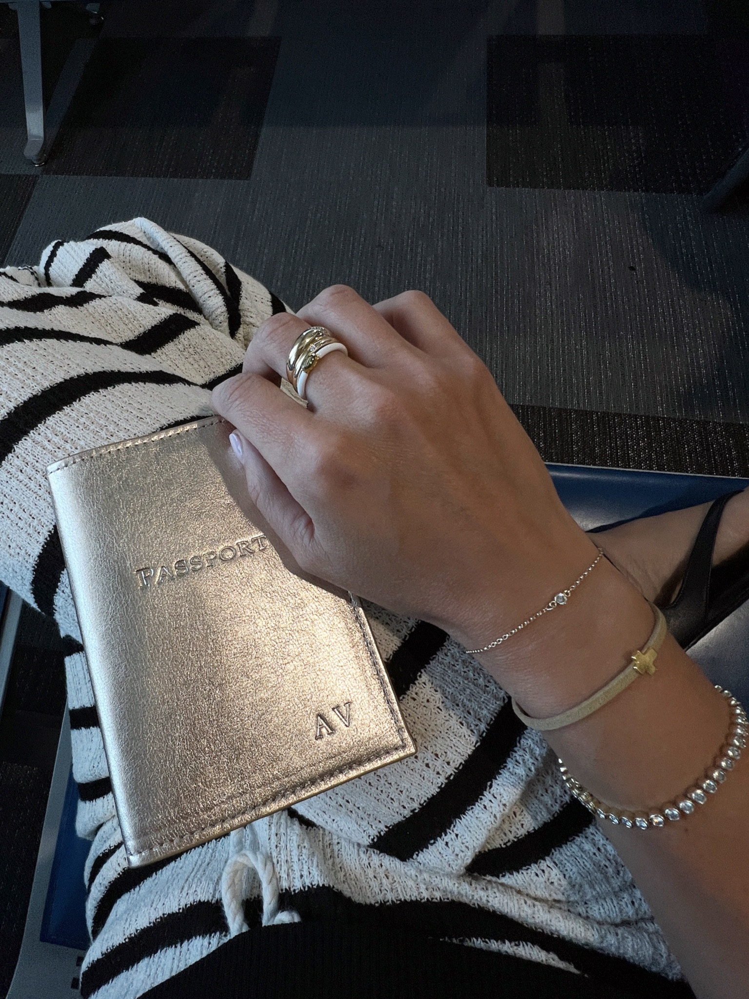 PASSPORT CASE
White Gold Metallic Goatskin Leather 

#LTKTravel #LTKWedding #LTKFindsUnder100