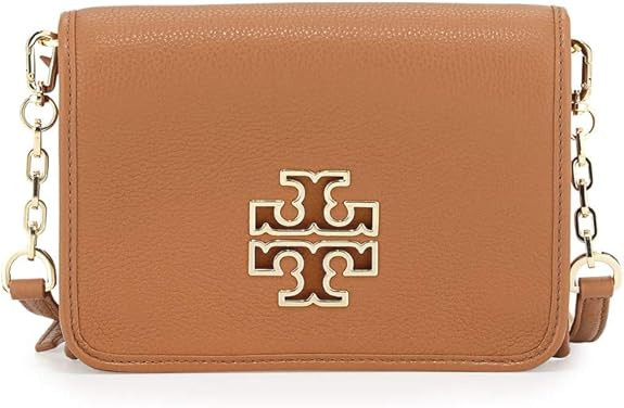Tory Burch Britten Combo Crossbody Bag, Bark Brown Gold 60405 | Amazon (US)
