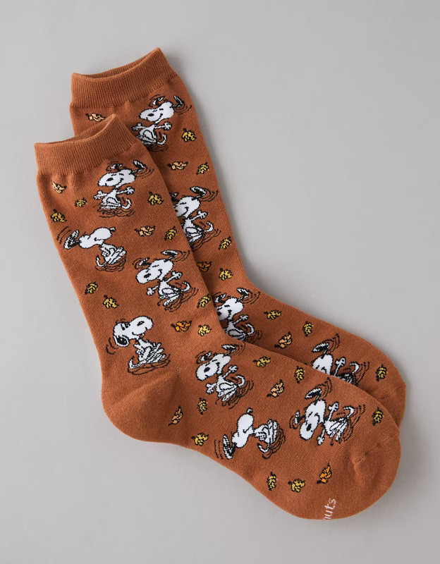 AE Snoopy Fall Crew Socks | American Eagle Outfitters (US & CA)