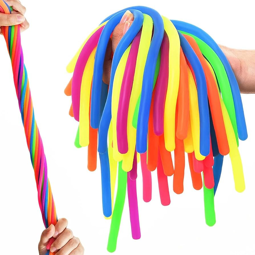 Small Stretchy String Noodles 30 Packs Children Sensory Stretch Strings Fidget Toys for School Cl... | Amazon (US)