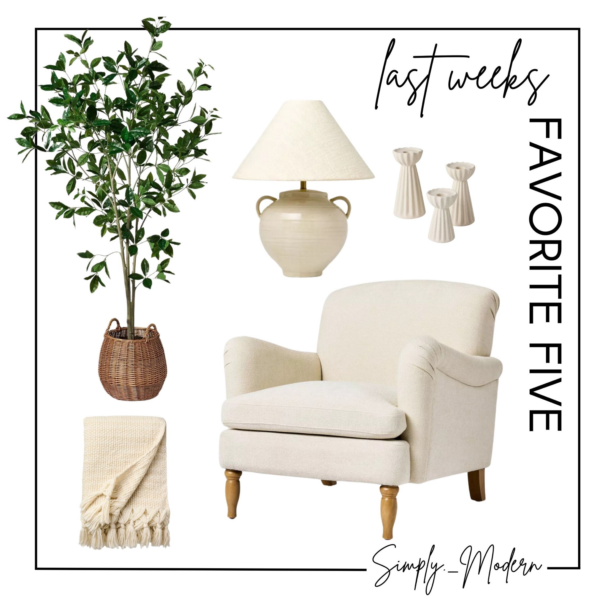 Favorite Five for the week of December 16-22, 2024.

#LTKHome