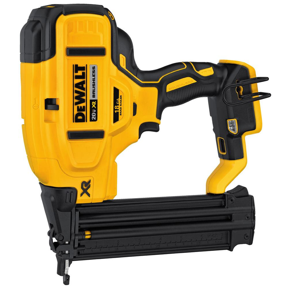 DEWALT 20-Volt MAX XR Lithium-Ion Cordless 18-Gauge Brad Nailer (Tool-Only) | The Home Depot