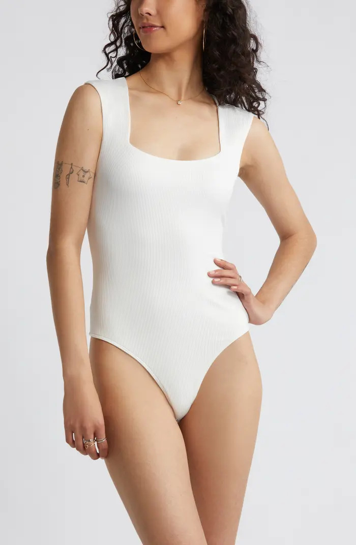 BP. Butter Rib Square Neck Bodysuit | Nordstrom | Nordstrom
