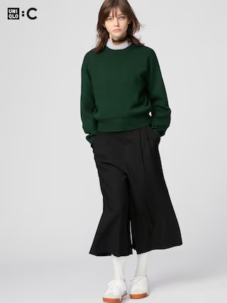 Women's Culottes Black Large UNIQLO US | UNIQLO (US)