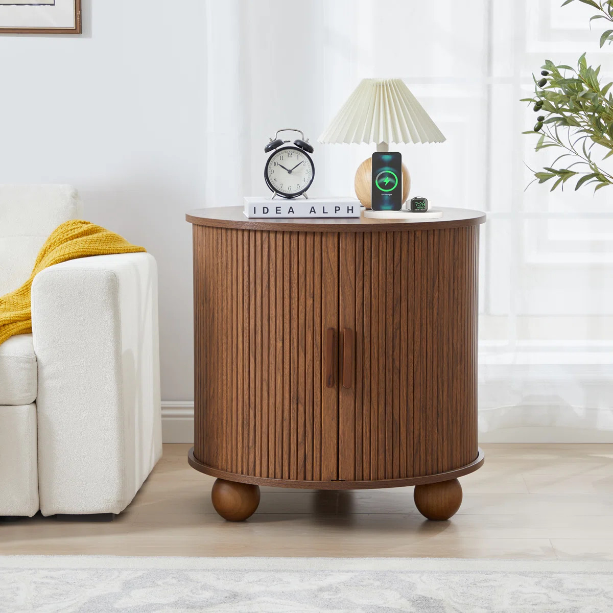 End Table With Storage And Charging Station | Wayfair North America