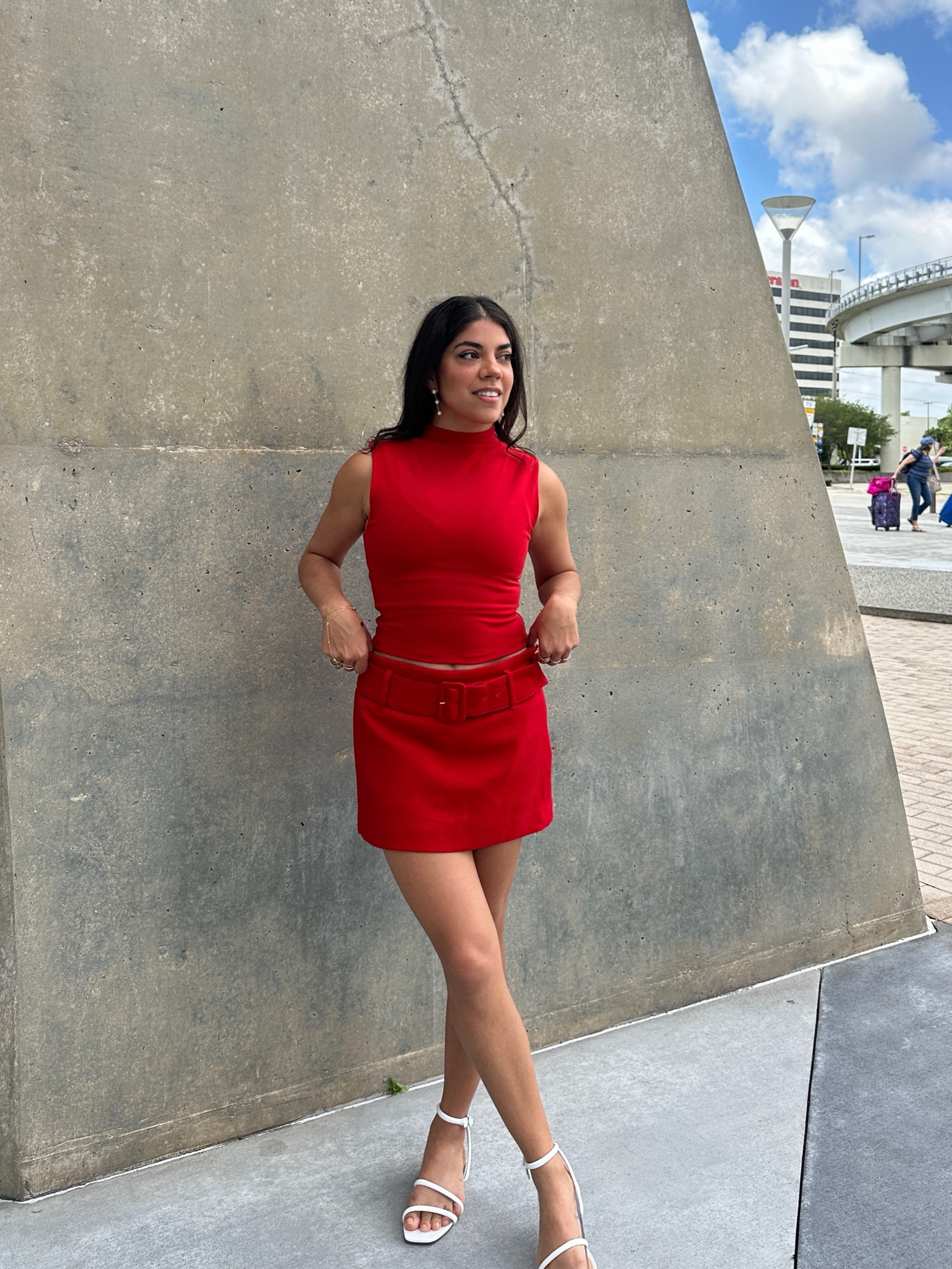 Walking red flag ♥️✨🏁

formula 1, f1, ferrari, red outfit, red skirt, red top, skims, strappy sandals, summer outfit 

#LTKsalealert #LTKstyletip

#LTKSeasonal
