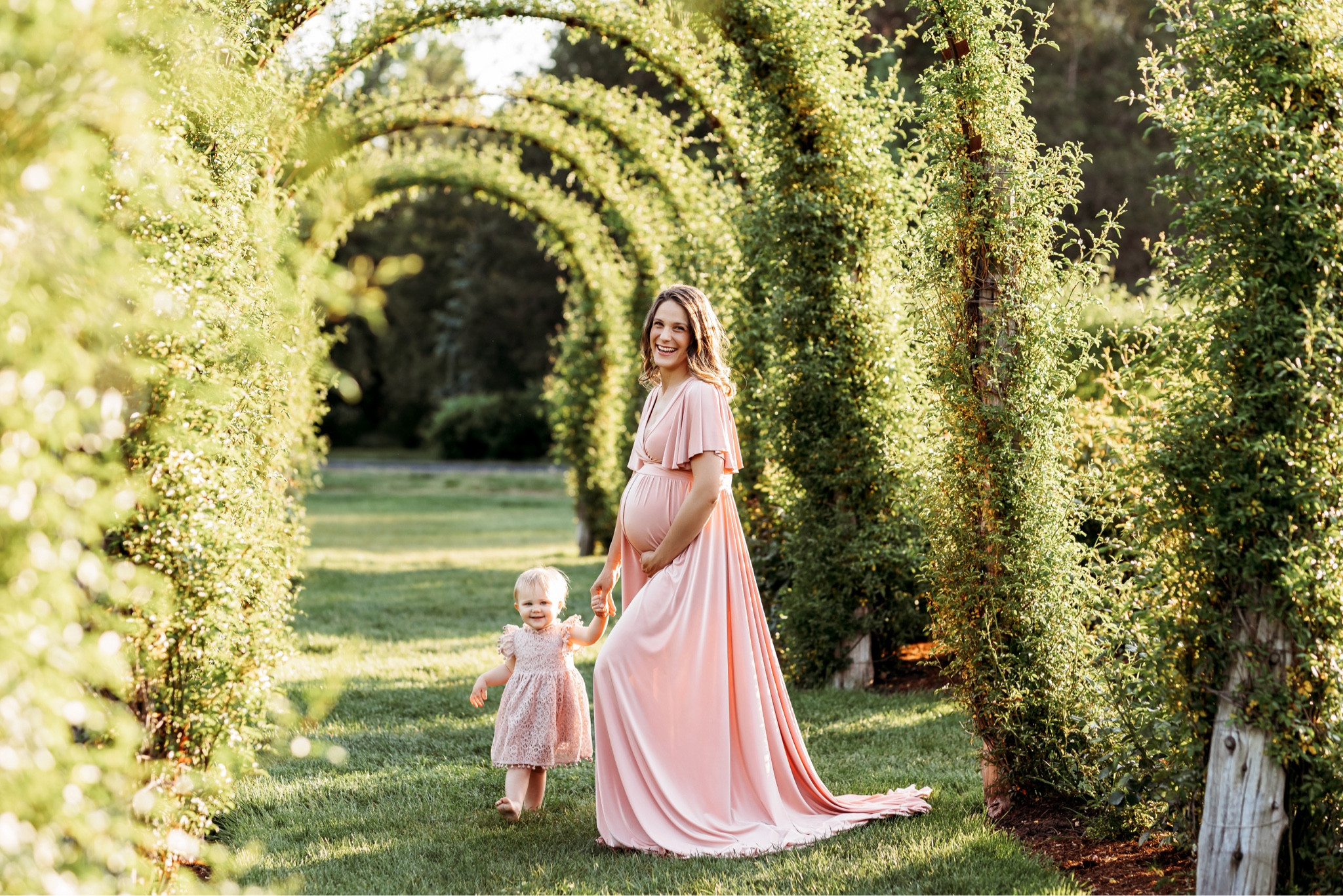 These dusty pink dresses were perfect for our photoshoot! They're not a matching set, and if you got in close, you could tell. But in these photos, they look great! Go for it mama! 

Maternity shoot, baby photos, bump photos, golden hour, family photos, professional photography, pink dress, maternity dress, mom and daughter outfits, matching outfits, Valentine's Day, baby shower



#LTKfamily #LTKbaby #LTKbump
