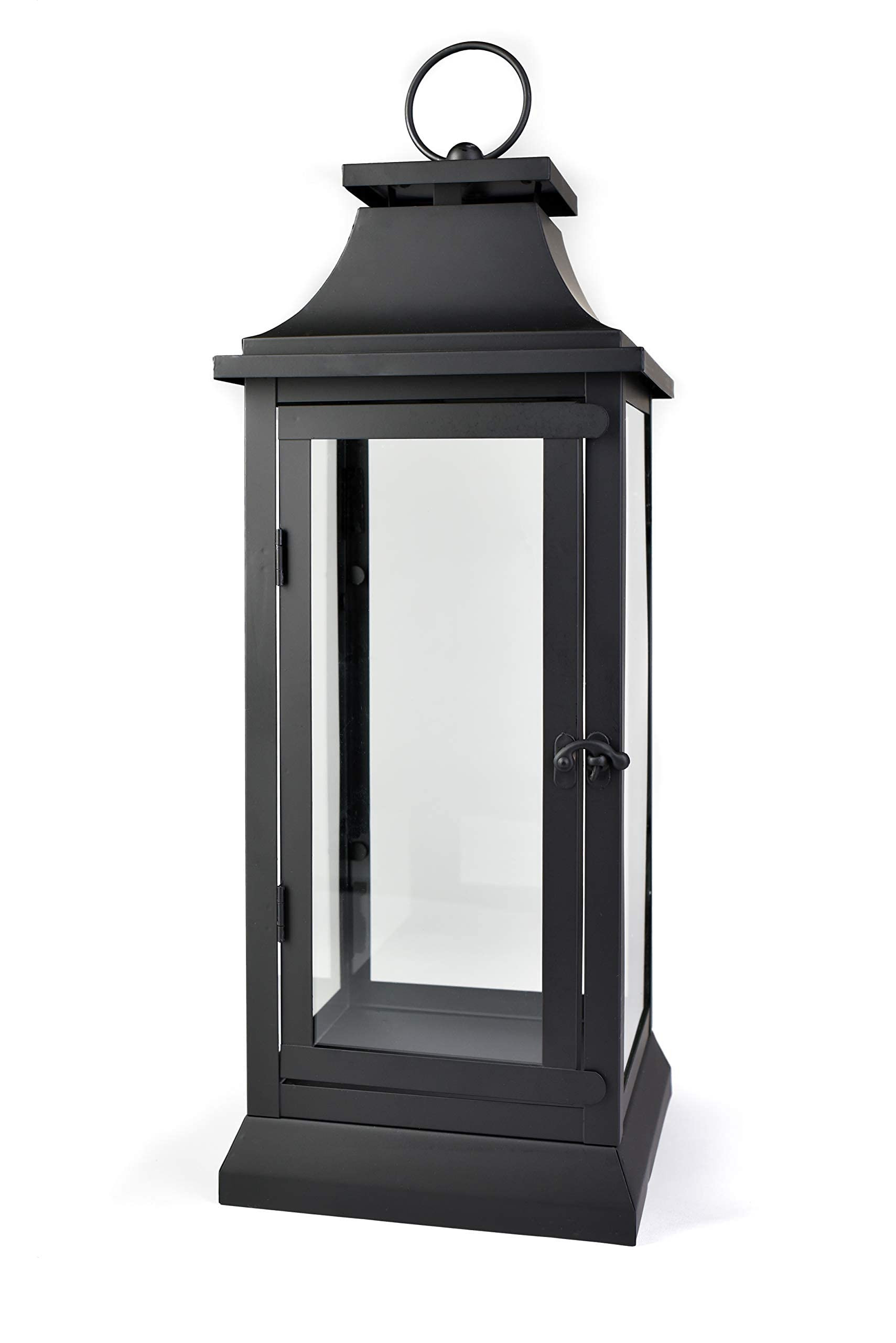 Serene Spaces Living Black Hurricane Lanterns With Clear Glass Panels, Perfect For Home Decor, Pa... | Amazon (US)