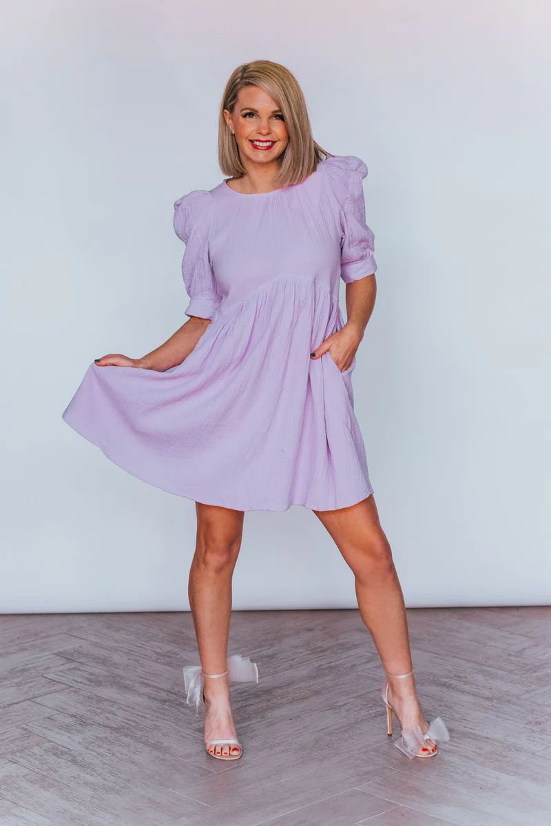 Classy and Fun Lavender Babydoll Dress | Apricot Lane Boutique