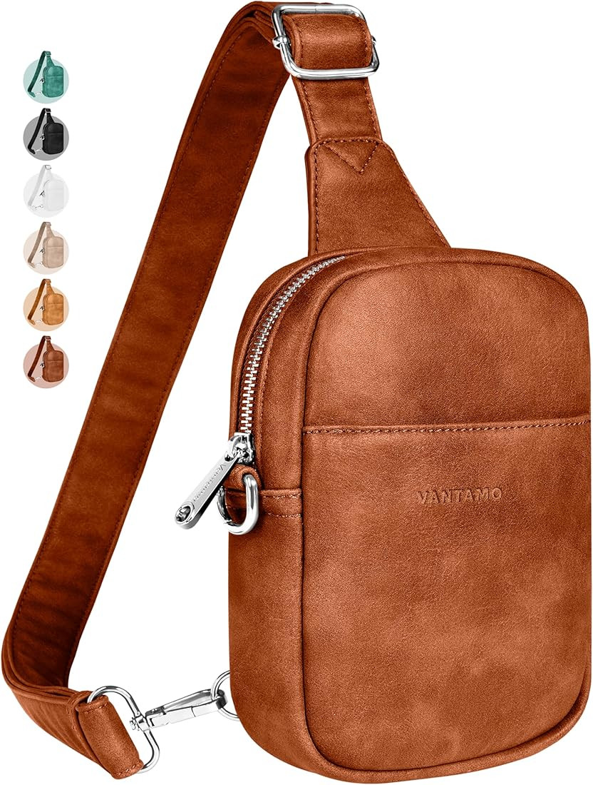 Vantamo Crossbody Bags for Women: RFID Blocking Vegan Leather Sling Bag with Anti-Pickpocket Clip... | Amazon (US)