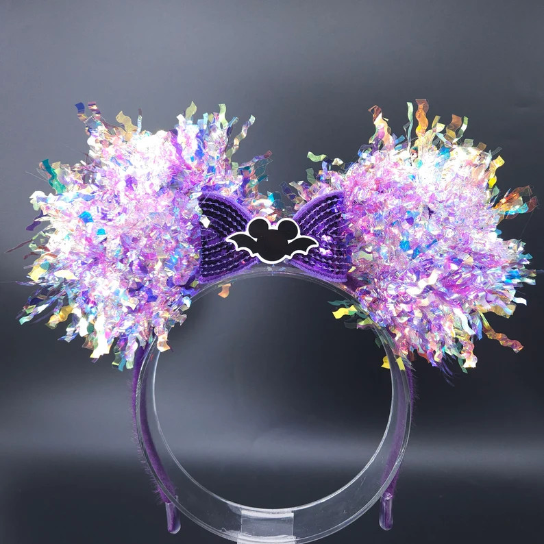 Halloween Mickey Bat Ears Mickey's Not So Scary Party Accessory Oogie Boogie Bash Ears Minnie Lig... | Etsy (US)