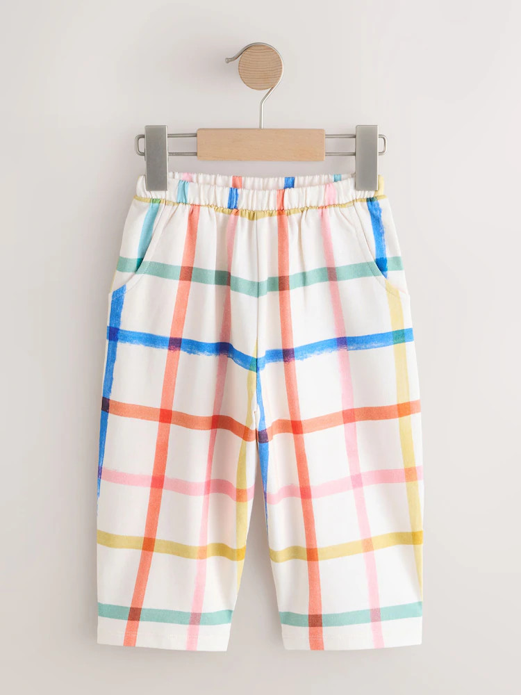 Rainbow Check Barrel Leg Trousers (3mths-7yrs) | Next US