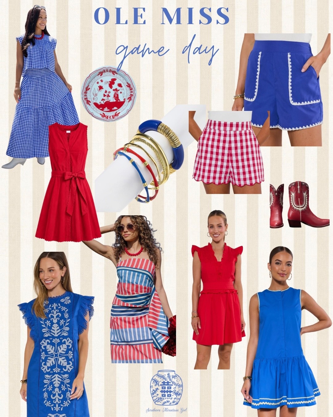 Ole Miss (Red, White and Blue) game day!  Many cute things on sale right now!