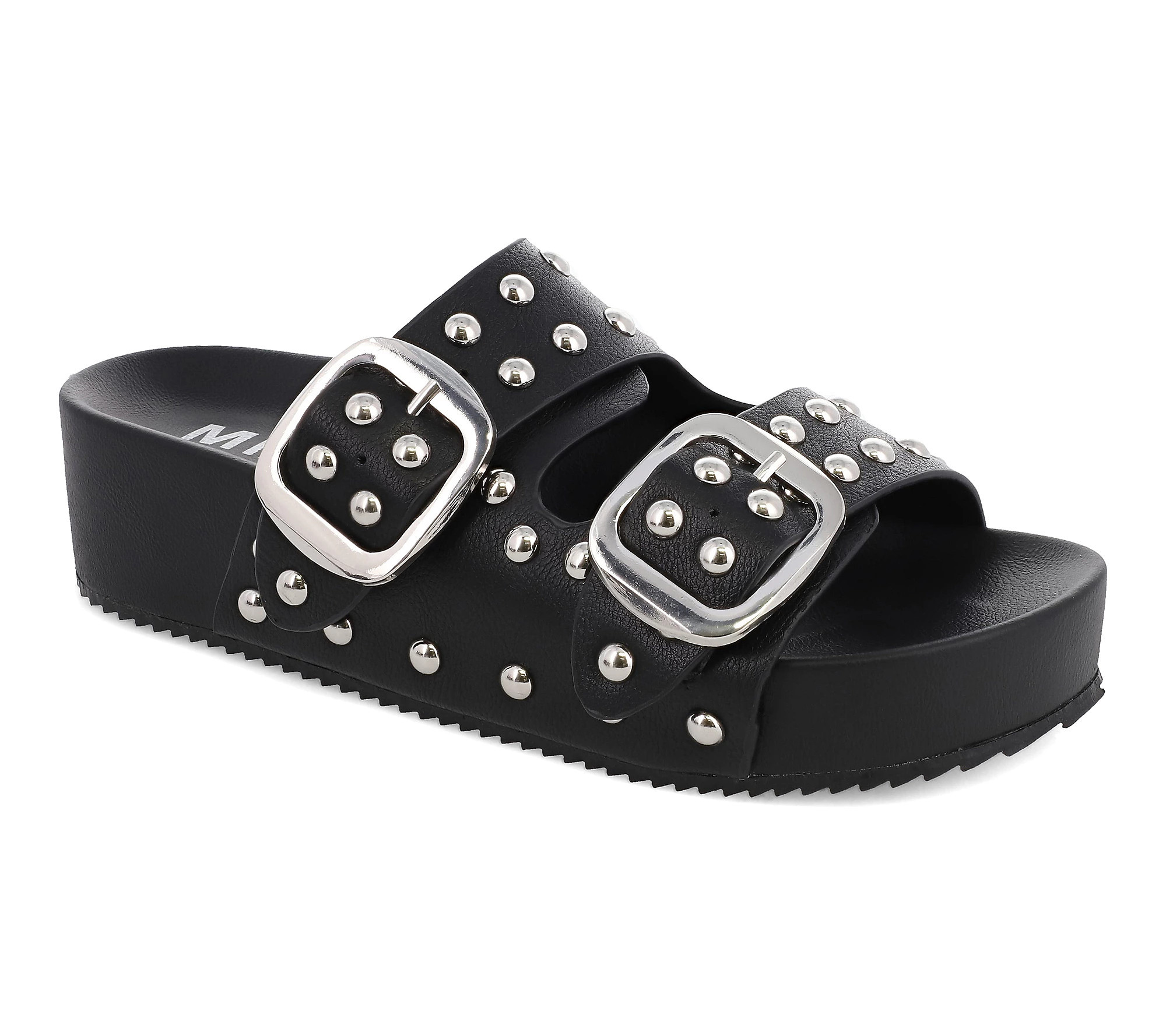 MIA Studded Flatform Slide Sandals - Quennie | QVC