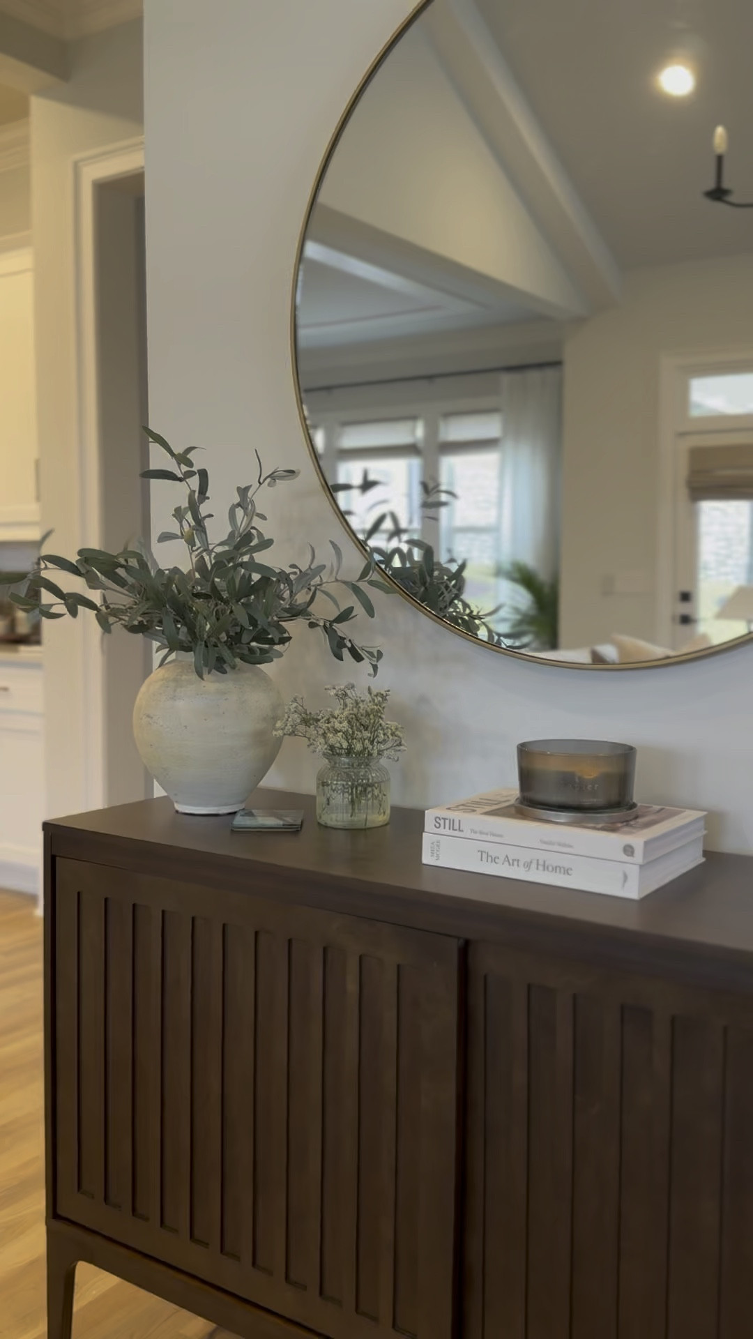 Sideboard decor. Sideboard. Living rooms. Entryway decor. Wood. Mirrors. Home

#LTKstyletip #LTKhome