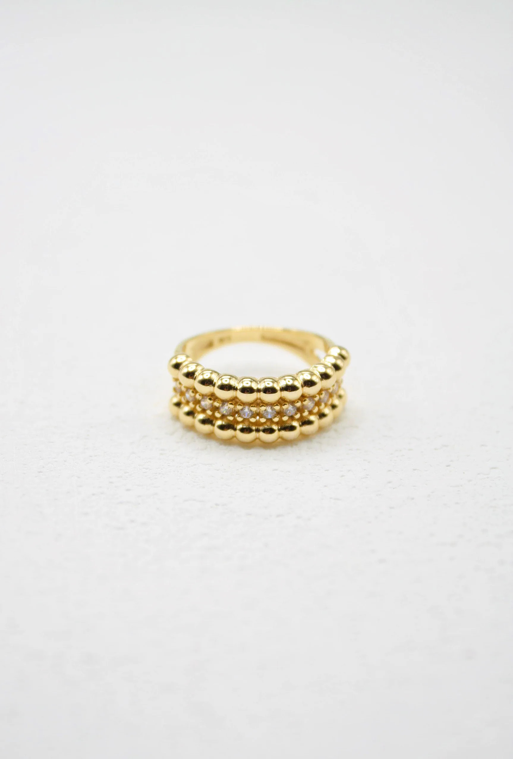 Pave Bead Ring - 18k Gold Jewelry by Apelila | Apelila Jewelry